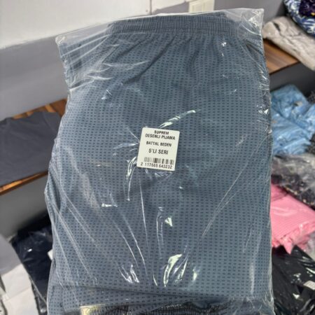 Toptan Desenli Battal Beden Tek Alt Pijama